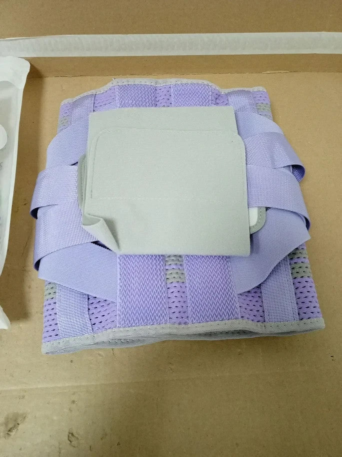 Rakiie Back Brace Lower Back Pain Breathable Mesh Design Women Purple Medium New
