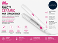 Phil Smith RH607A Ceramic Hair Straightener Smooth Gliding Shine White