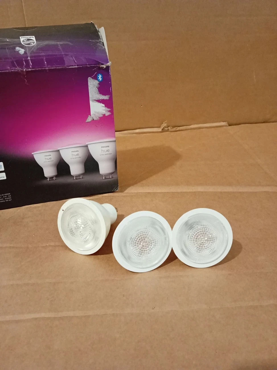 Philips Hue White Colour Ambiance Smart Spotlight 3 Pack LED GU10 350 Lumens
