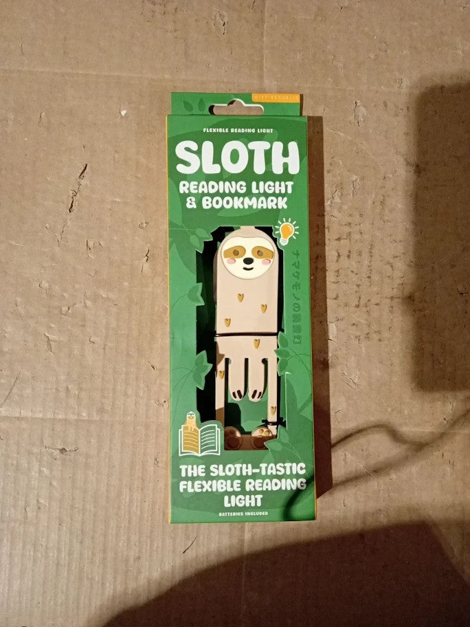 Gift Republic Book Buddy Sloth Reading Light Bookmark Flexible Led Light New