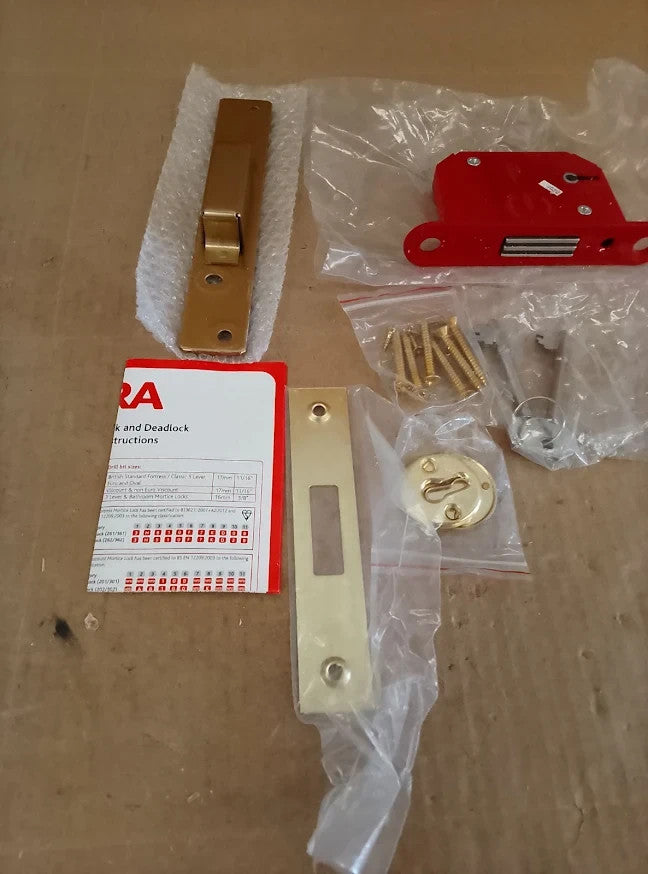 ERA Fortress 261 31 BS3621 64mm 5 Lever Mortice Deadlock Brass Security Lock