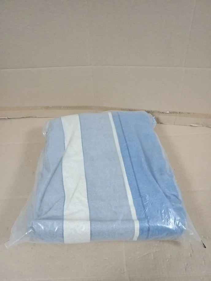 Fusion Blue Curtain Panels 66x72 Inch Polyester Cotton Lined Curtains Sheer New