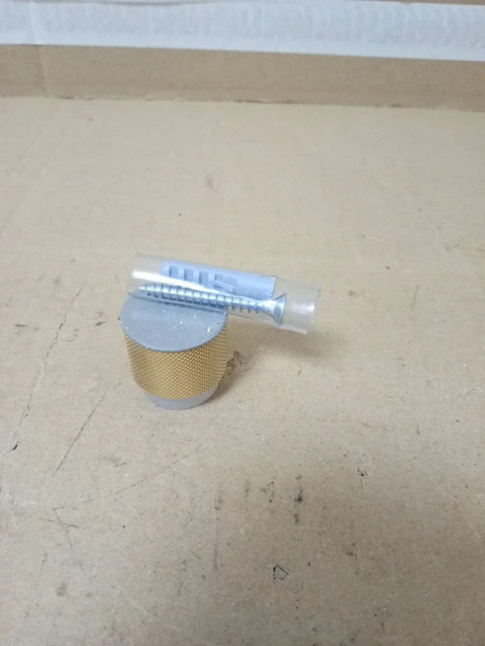 EVI Herrajes Design Wall Door Stop Diamond Knurling 28x28mm Matt Satin Brass New