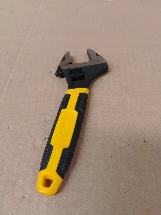 Stanley 090947 6in MaxSteel Adjustable Wrench Black One New