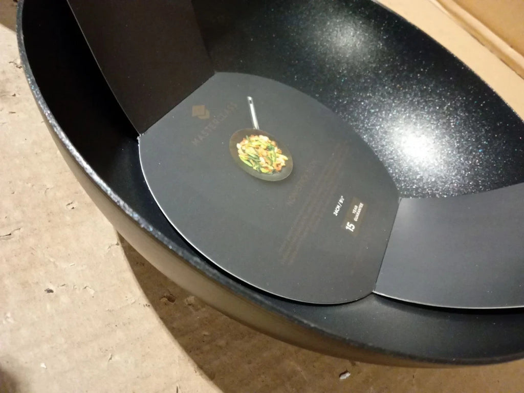 MasterClass Professional Non Stick Carbon Steel Induction Safe Wok 24cm New