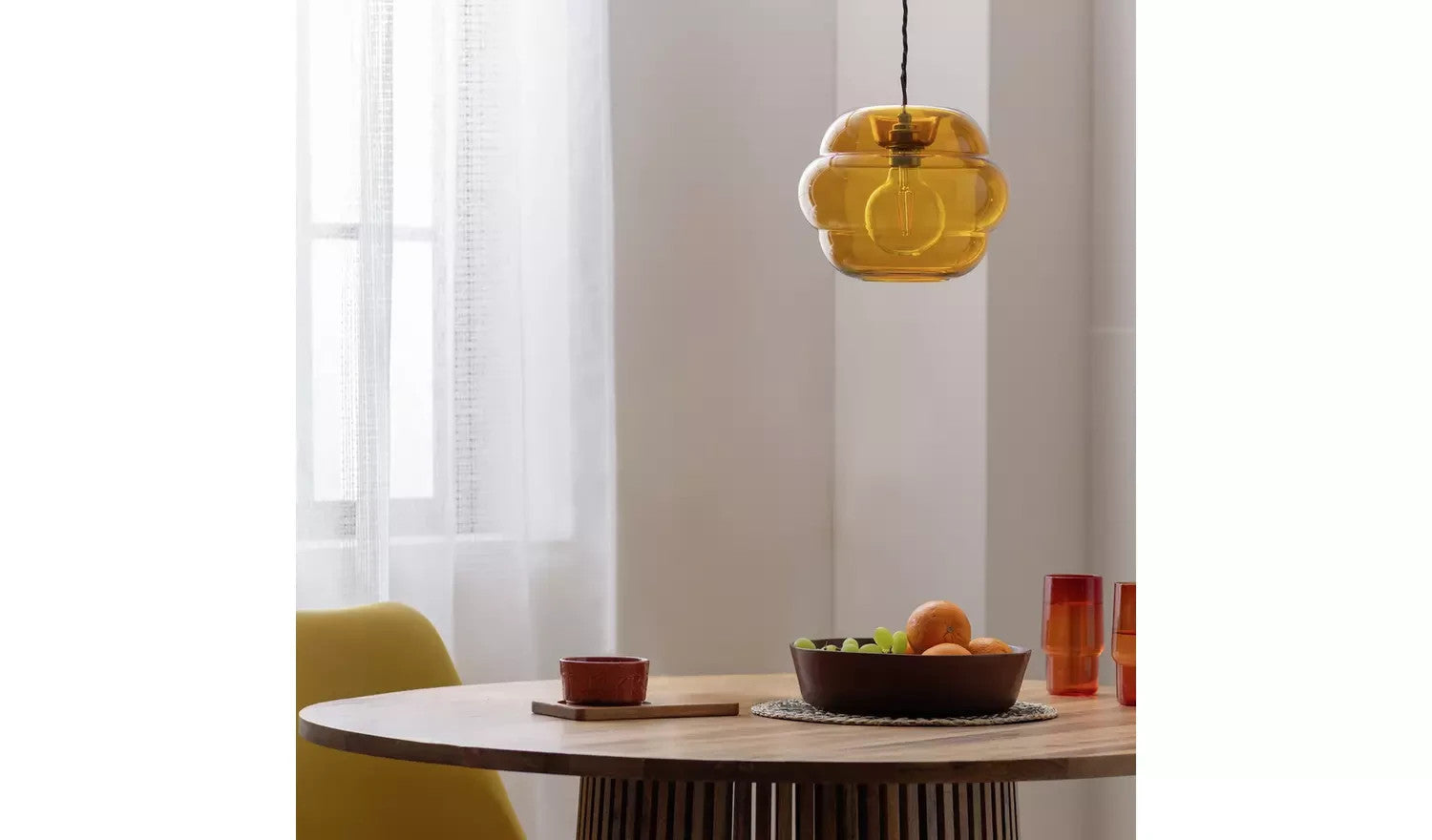 Habitat Orange Glass Honeycomb Easy Fit Lampshade Ceiling Light Shade Design New