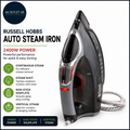 Russell Hobbs Auto Steam Iron 2400W Non Stick Soleplate Vertical Steam Black