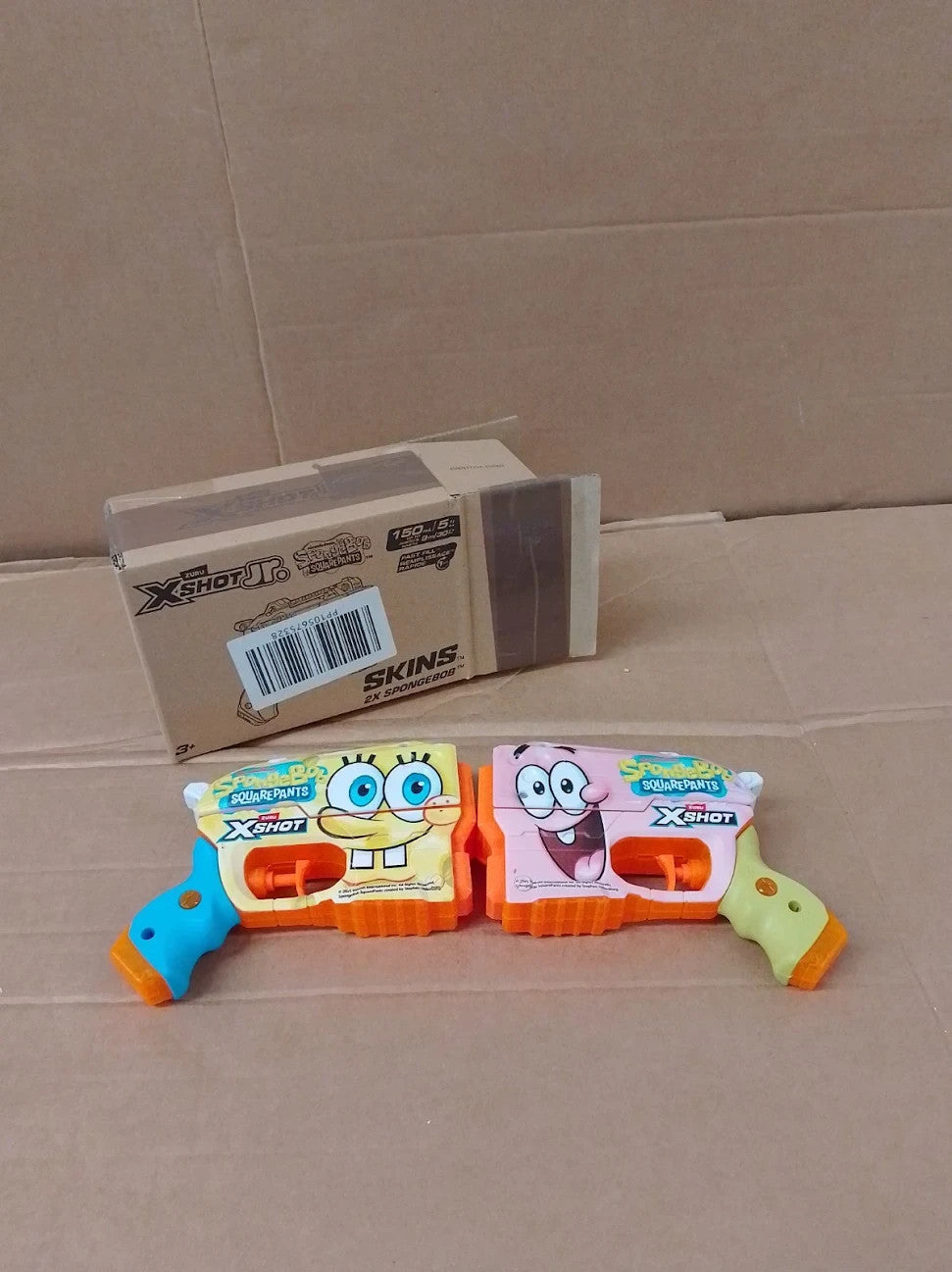 XSHOT Water SpongeBob Jr Fast-Fill Water Blaster 2 Pack Kid Sized 150ml Outdoor