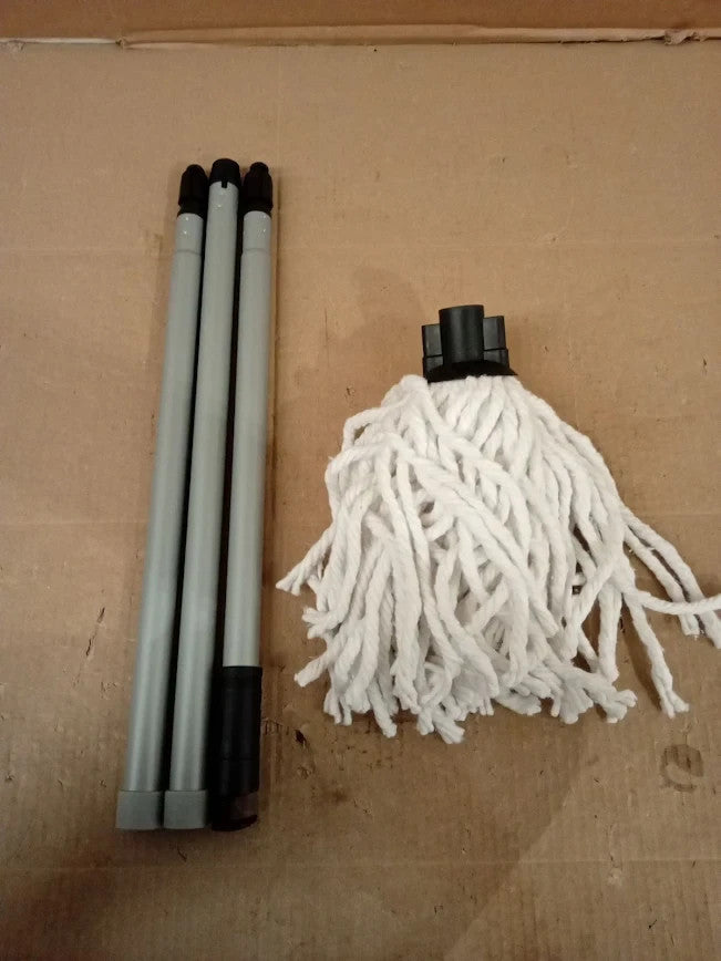 Addis Cotton Mop Made Recycled Cotton 3 Piece Handle Extra Replacement Head New