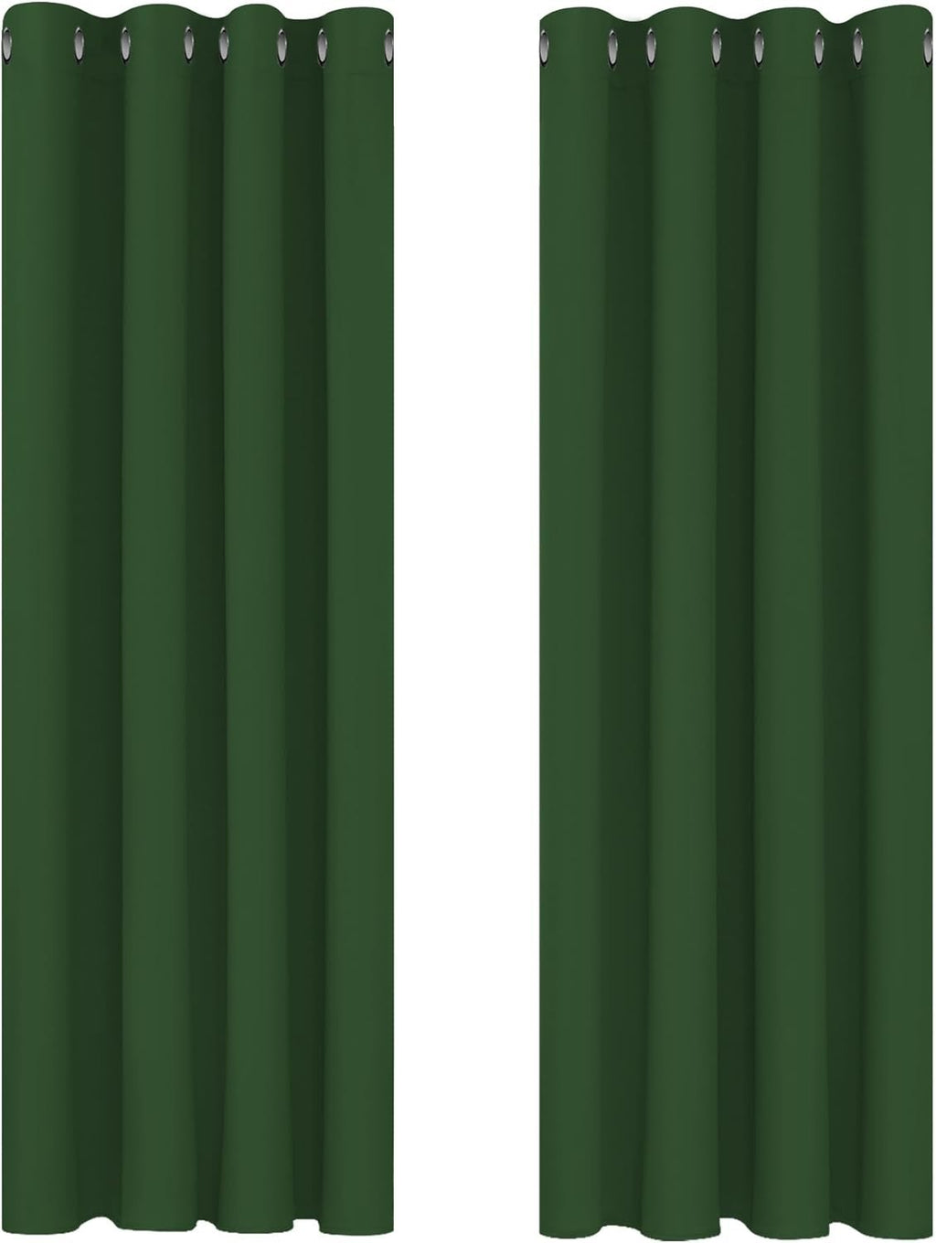 Deconovo Green Curtains Bedroom Thermal Insulated Eyelet Blackout 46x72in New