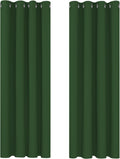 Deconovo Green Curtains Bedroom Thermal Insulated Eyelet Blackout 46x72in New