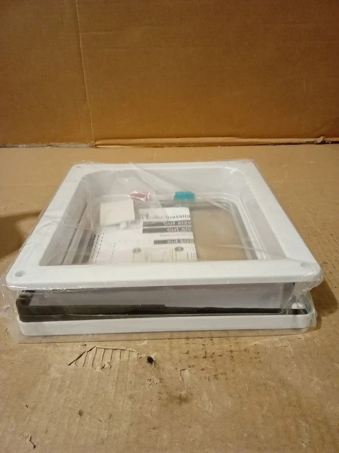 WeeGoo Large Cat Flap OD 25x23.5cm Lockable Pet Door 4way Silent White New