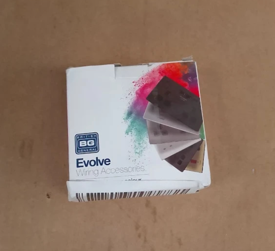 BG Evolve Black Chrome 1 Gang 2 Way Light Switch Screwless PCDBC12B Design New