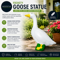 Fockety Goose Statue Large White Geese Duck Garden Statues Resin Porch