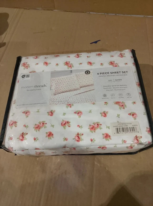 Modern Threads Soft Microfiber Printed Sheets Luxurious Bed Queen Size