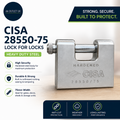 Cisa 2855075 Lock Steel Anti Burglary Corrosion Resistance 7.5x2.8x3.2cm