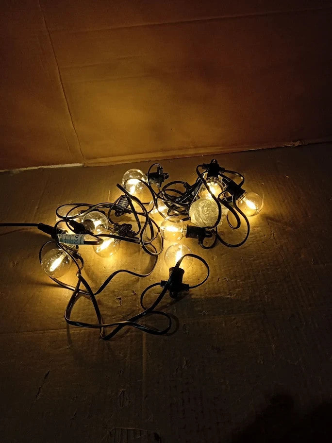 Zotoyi String Lights Outdoor Mains Powered 25FT G40 Globe String Lights 7m New
