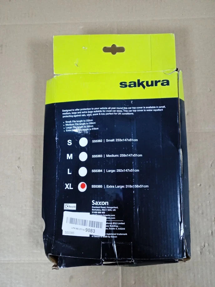 Sakura SS5385 Extra Large Grey Top Cover Frost Protection Water Resistant New