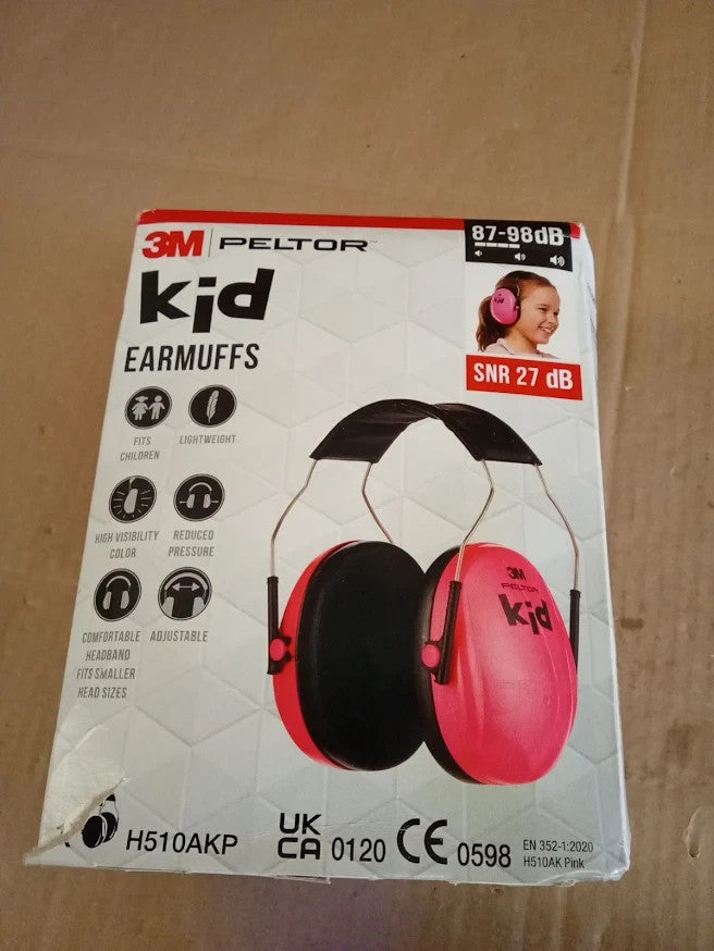 3M Peltor Kid H510AK Pink Ear Defenders Children Hearing Protection 27dB New
