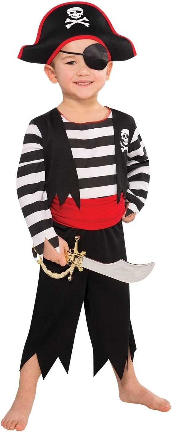 Amscan 997025 Childs Deckhand Pirate Fancy Dress Costume 3-4 Years New