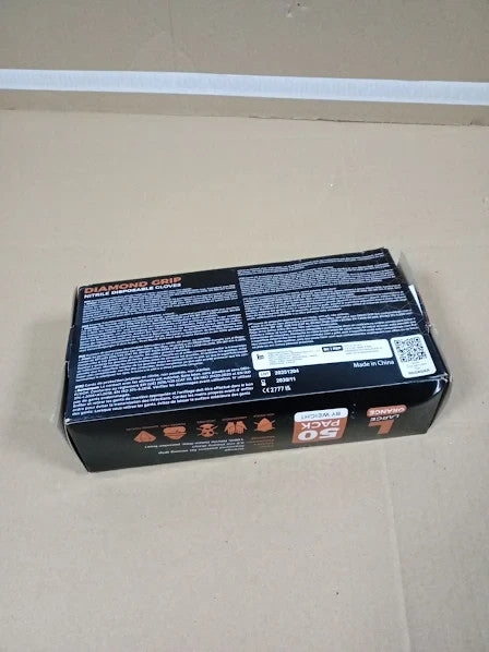 The Real Touch Nitrile 50 Count Heavy Duty Disposable Mechanic Gloves Large New