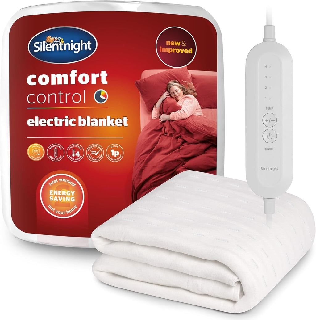 Silentnight Comfort Control Electric Blanket Single Bed Heated Underblanket New