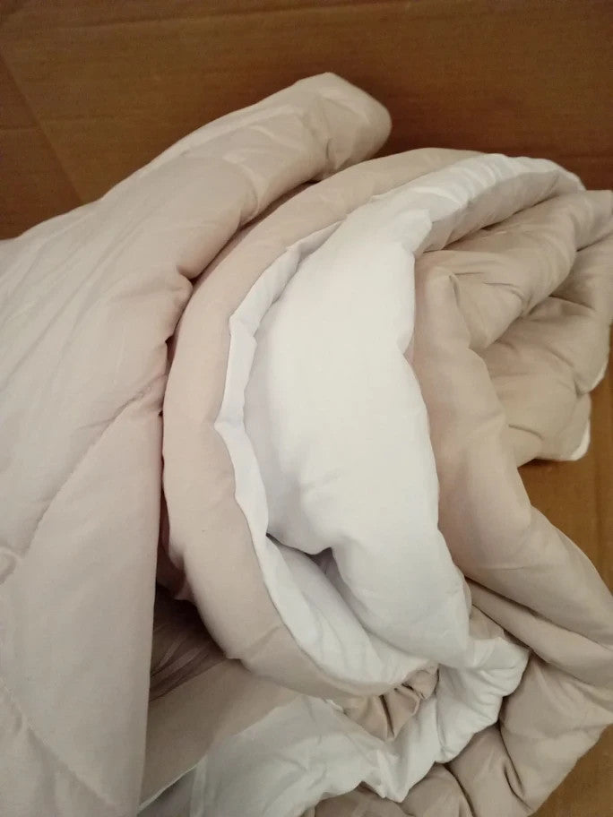 Aisbo Coverless Duvet Single 10.5 Tog 135x200cm Beige Cozy Lightweight Quilt New