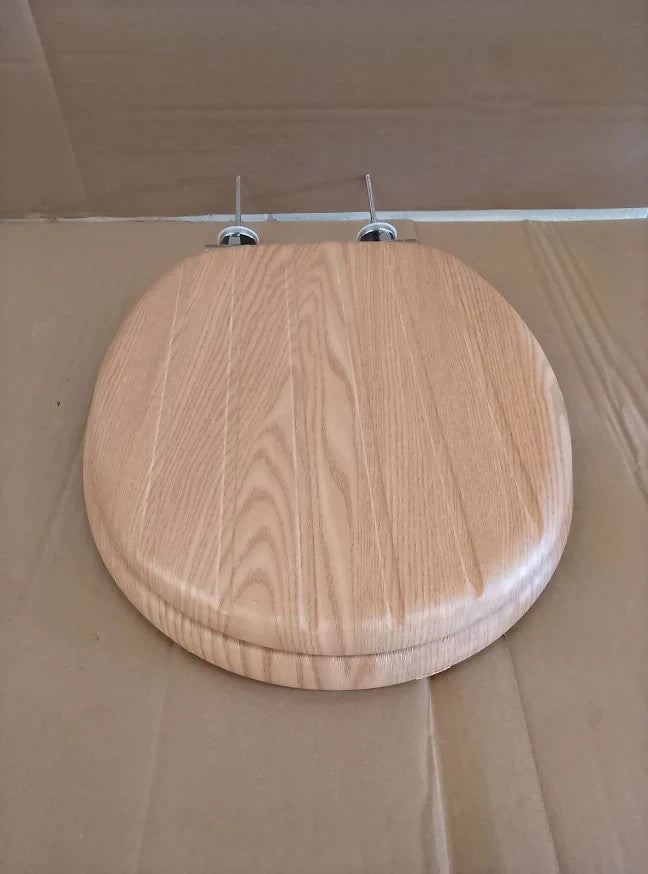 Argos Home Natural Wooden Toilet Seat Moulded Bathroom Replacement WC Design