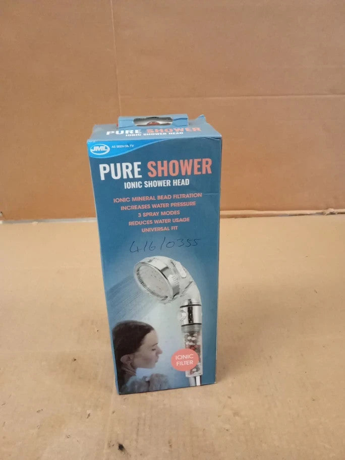 JML 3 Function Pure Ionic Shower Head 3 Spray Mode Universal Chrome New