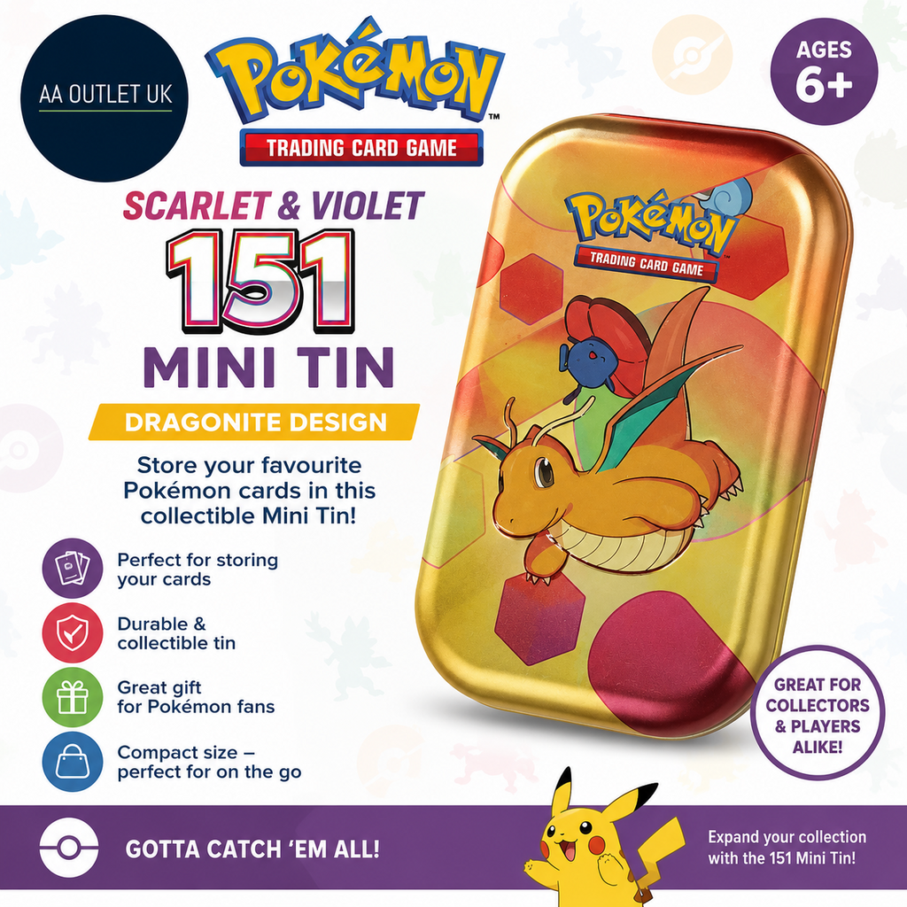 Pokemon TCG Scarlet Violet 151 Mini Tin Dragonite Trading Card Game