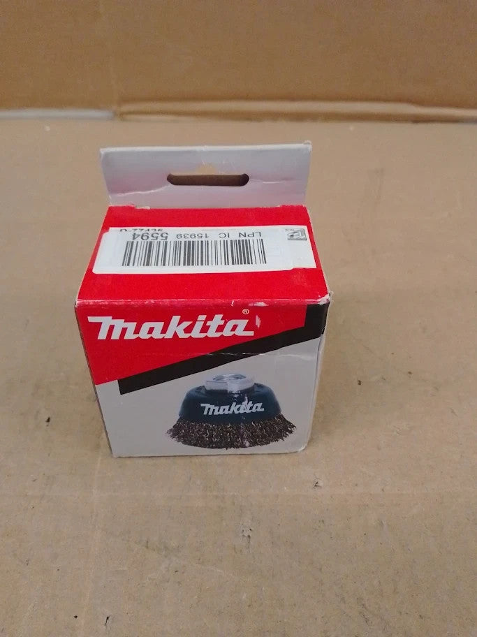 Makita D-77425 Cup Wire Brush Crimped 65xM10  Alloy Steel Crimped Wire Teal New