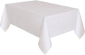 Solid White Rectangular Plastic Table Cover 137x274cm 1 Count Elegant New
