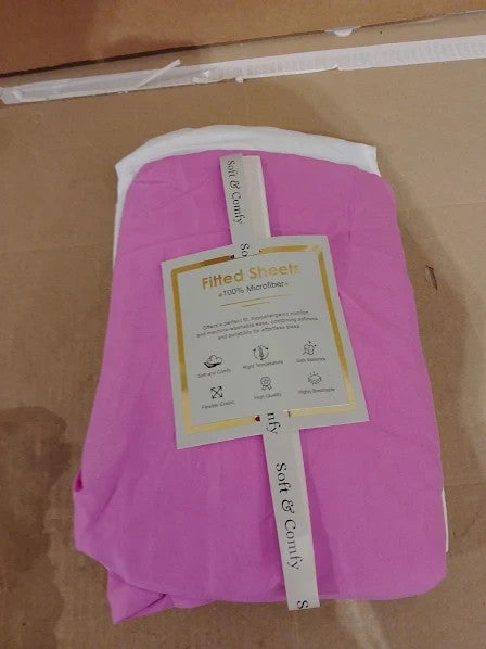 2 Pack Travel Cot Fitted Sheets 95x65cm Ultra Soft Oeko Tex Standard Certified