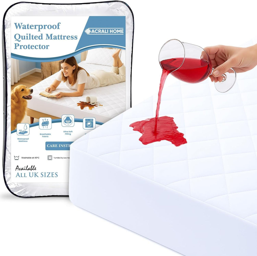 Acrali Home Quilted Waterproof Mattress Double Bed 137x190cm 4 Layer New