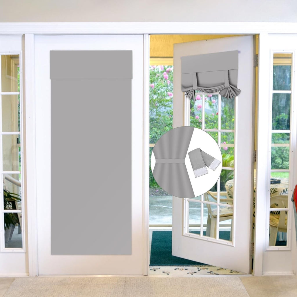 Maritown Blackout Door Curtains French Door Blinds Stick On Privacy 66x173cm New