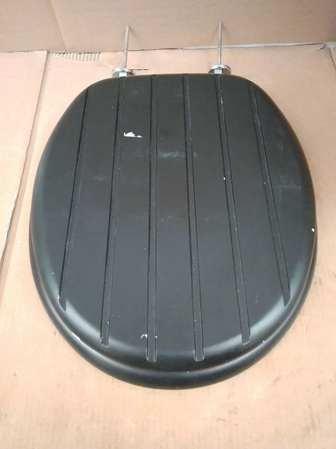 Argos Home Tongue Groove Toilet Seat Black Bathroom Replacement Quality Design