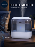 Dreo Humidifier Bedroom Baby 4L Cool Mist Supersized Home 28dB Quiet Air