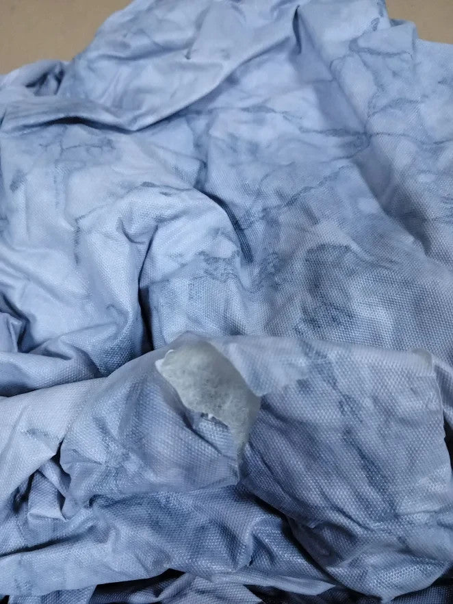 UMINEUX Oval Fitted Vinyl Tablecloth Elastic Waterproof Marble Grey 107x173cm