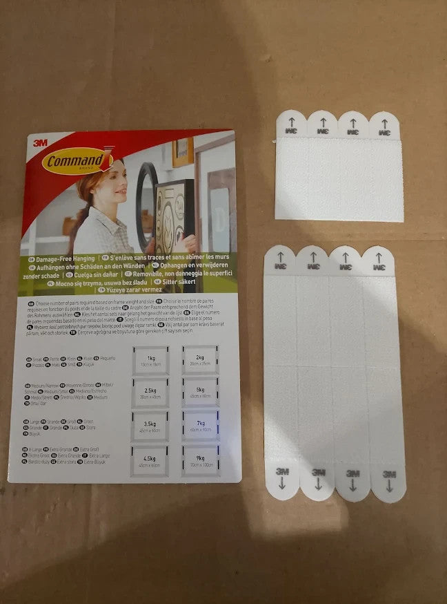 Command Medium Picture Hanging Strips Adhesive Strips White Durable Design New