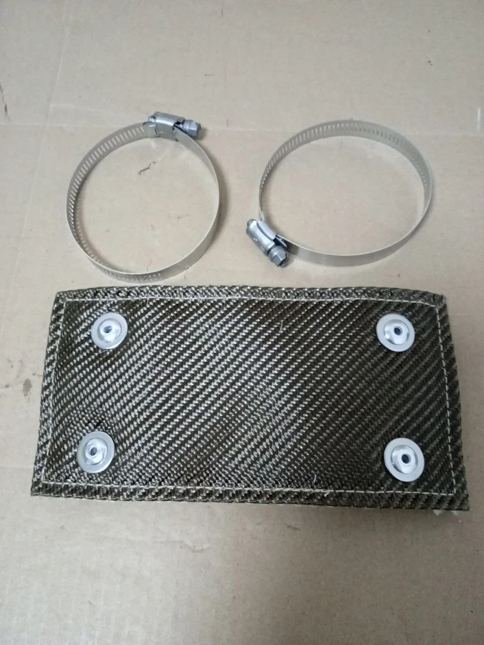 Design Engineering 010453 Titanium Pipe Shield 4"x8" Exhaust Heat Shield New