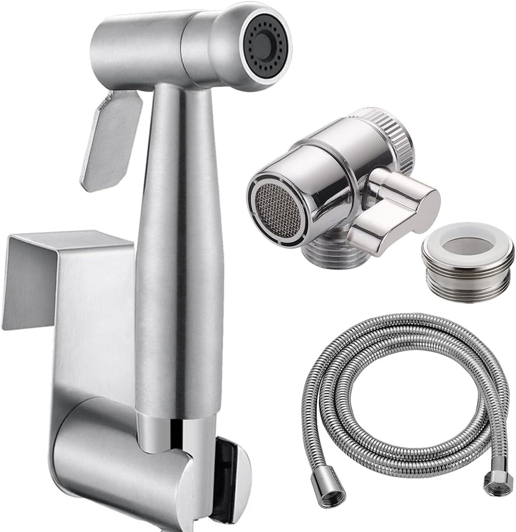 Home Handheld Bidet Baby Toilet Set Faucet Spray Hose Fitting Perfect New