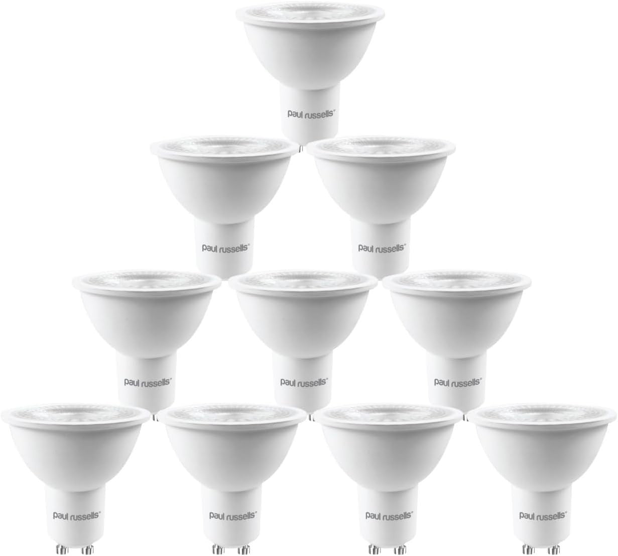 Paul Russells GU10 LED Bulbs Lights Bright Daylight 6500K 4.5W 50W New