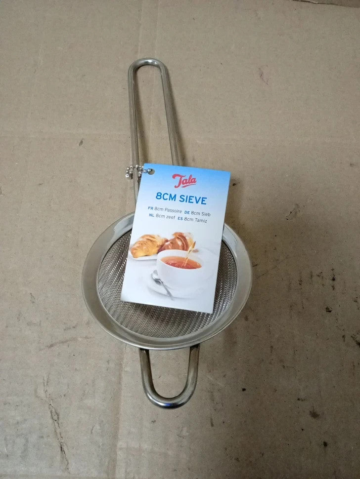 Tala Stainless Steel Sieve 8cm Diameter Fine Mesh Perfect Dusting Cake New