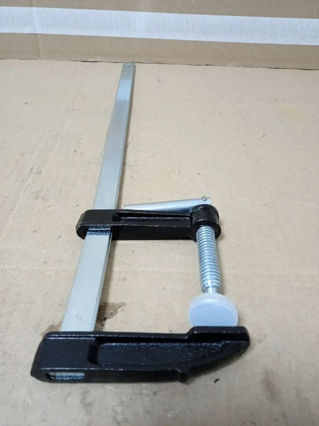 Amtech 50x300mm F Clamp Heavy Duty Cast Iron Heads Soft Jaw Guards Adjustment