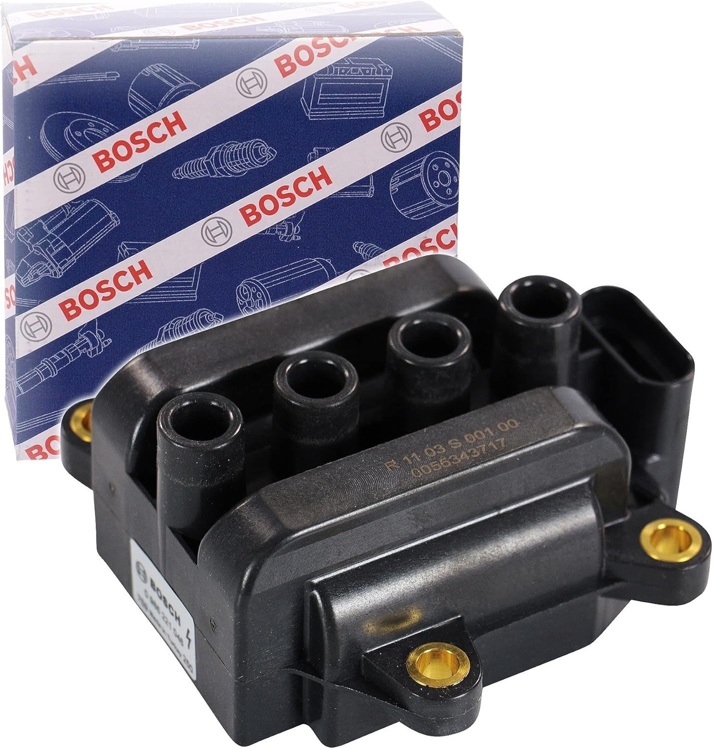 Bosch 0986221046 High Quality Reliable Highly Efficient Ignition Coil New