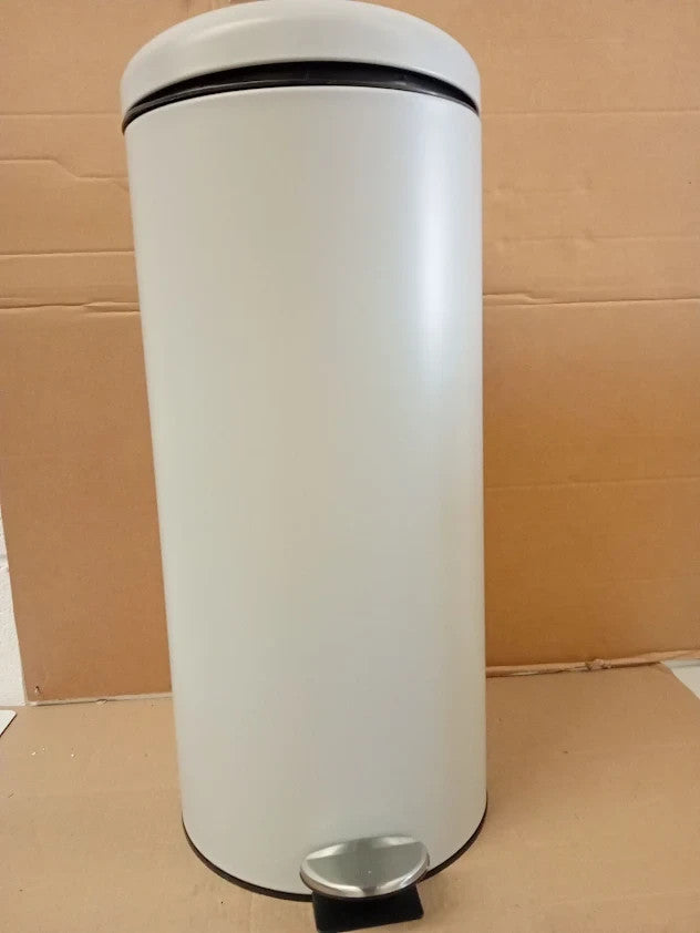 Habitat 30Litre Round Kitchen Domed Pedal Bin Made From Carbon Steel Grey