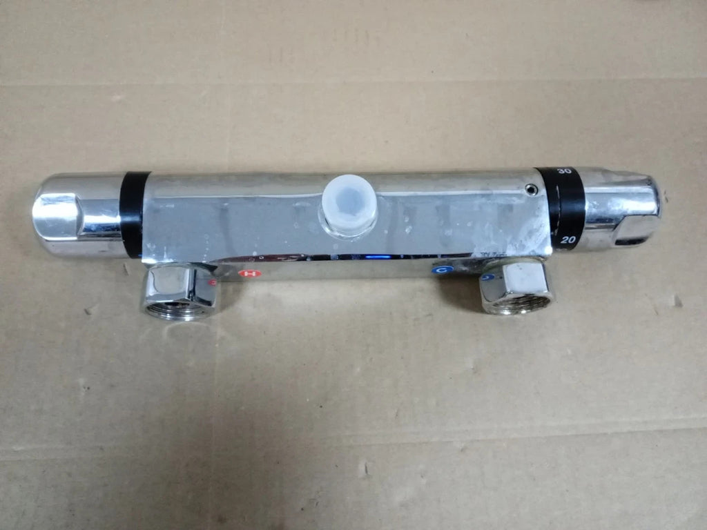 Thermostatic Shower Mixer Bar Round Wall Mounted Bath Shower Mixer Valve