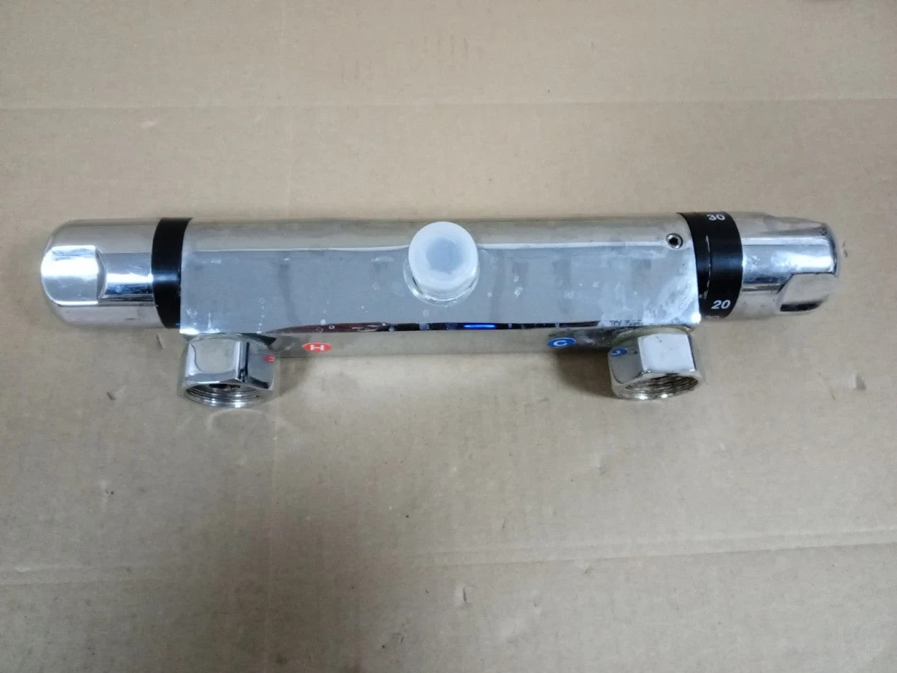 Thermostatic Shower Mixer Bar Round Wall Mounted Bath Shower Mixer Valve