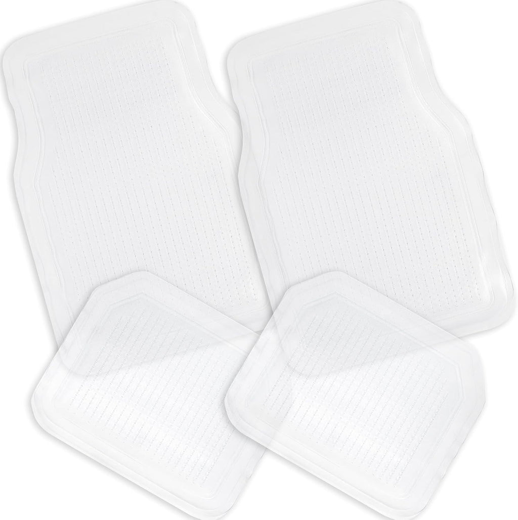 Zone Tech All Weather Full Rubber Clear Car Interior Floor Mats 4 Pieces