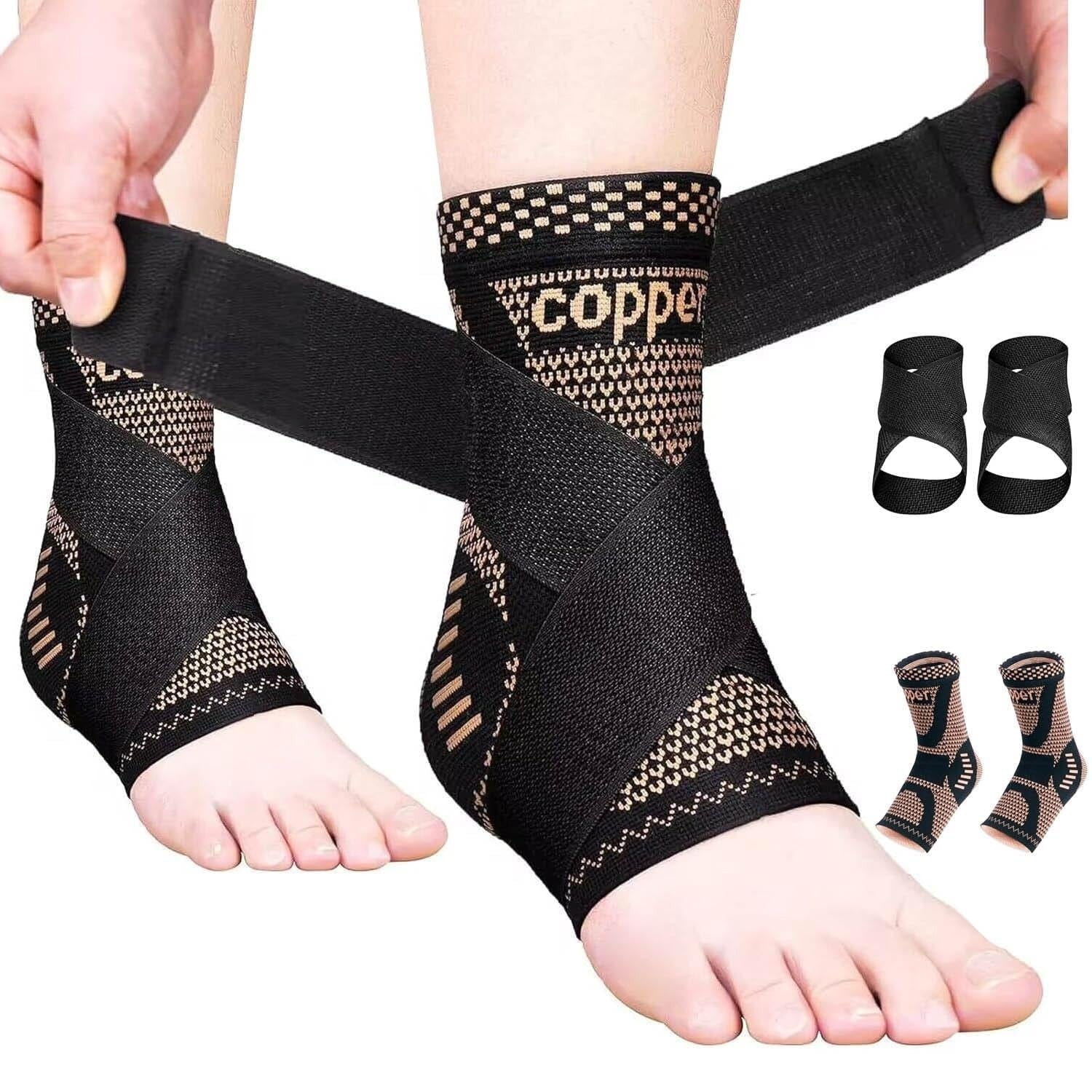 Ankle Brace Plantar Fasciitis Relief Support Brace Adjustable Strap Medium New